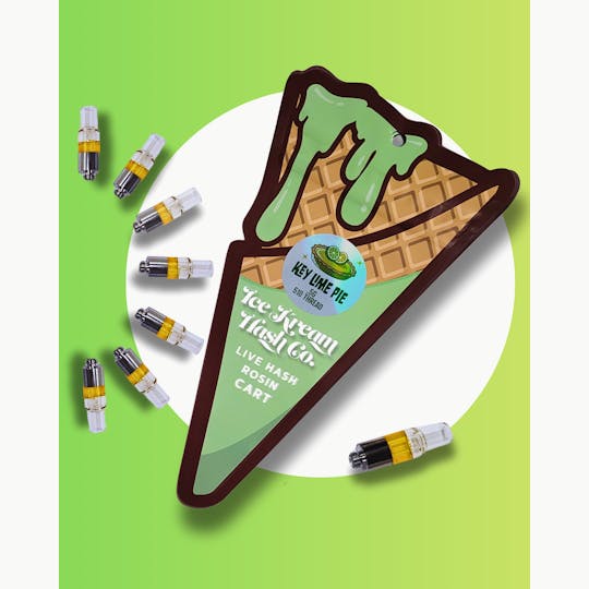 Ice Kream Hash Co. - IKHCO x TrueOrganics | Key Lime Pie | Live Rosin Vape Cart | .5g - 1