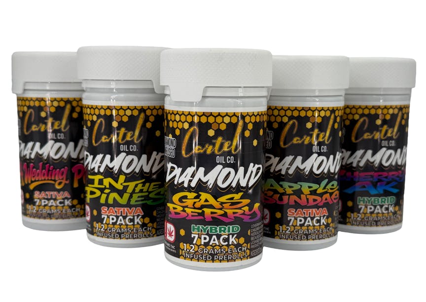 Cartel Oil Co - Diamond Infused Pre-Roll Bundle | Hybrid | Mtn. Dew Mouth | 8.4g - 1