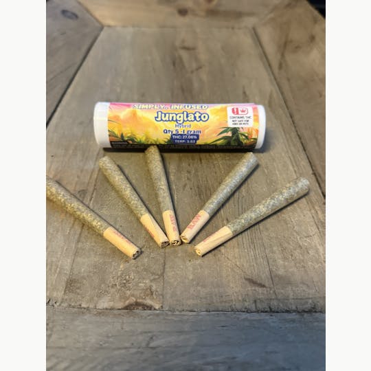 Simply Edibles - Jungleato 5pk -1 gram Pre Rolls - 1