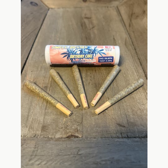Simply Edibles - Birthday Cake 5pk -1 gram Pre Rolls - 1