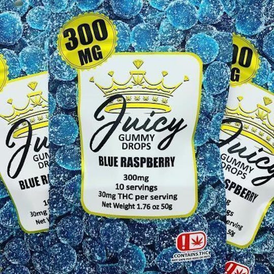 Pharmicated - Juicy - FECO INDICA Blue Raspberry 300mg Grape Ape - 1