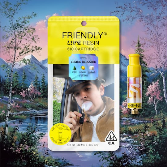 Friendly Brand - Lemon Blizzard 1g Live Resin Cartridge - 1