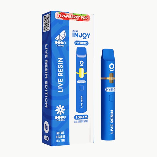Cure Injoy - Cure Injoy 1g - Live Resin - Strawberry Pop - AIO (HYBRID) - 1