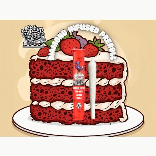 Bishop Boyz - Bishop Boyz Red Velvet Double Diamond Infused 1.3g Preroll - 1