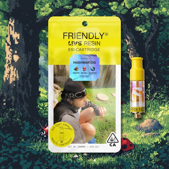 Friendly Brand - Hashbar OG - 1g Live Resin 510 Cart - 1