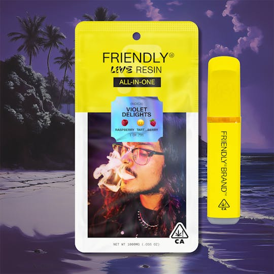 Friendly Brand - Violet Delights - 1g Live Resin AIO - 1