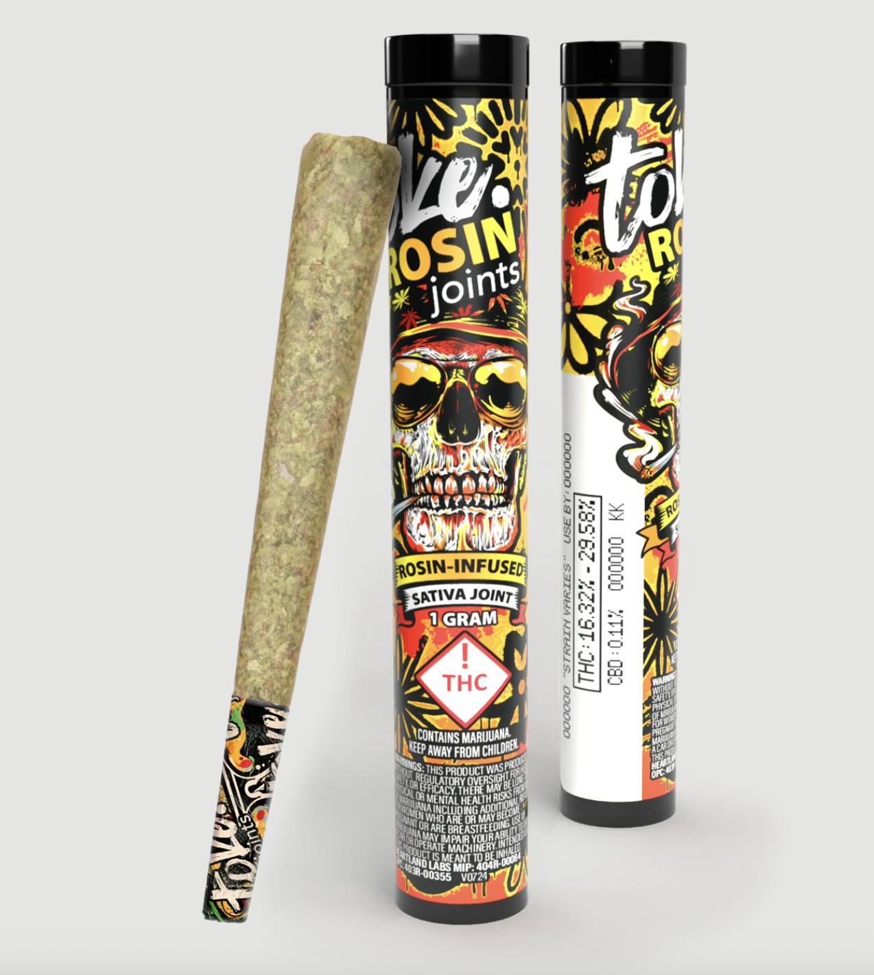 Toke Joints - Toke Joints | Rainbow Shake | Rosin Infused Joint | 1G - 1