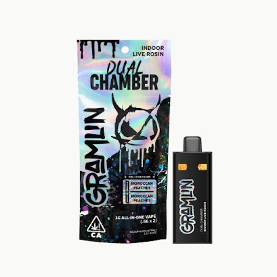 Gramlin - Moroccan Peaches - Dual Chamber Live Rosin AIO Vape 1g - 1