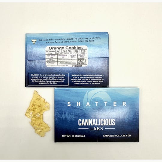 Cannalicious Labs - Orange Cookies Shatter - 1