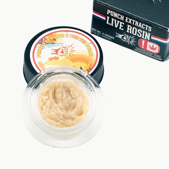 Punch Edibles & Extracts - Oklahoma Sunset Gold Tier Live Rosin Cold Cure Badder (1g) - 1