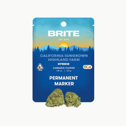 Brite Labs - BRITE Highland OCal Sun-Grown Flower (3.5g) - Hybrid - Permanent Marker - 1