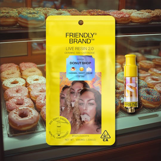Friendly Brand - Donut Shop - 1g Live Resin 510 Cart - 1