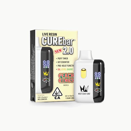 West Coast Cure - Peach Rings - 1G AIO Live Resin CUREbar 2.0 - 1