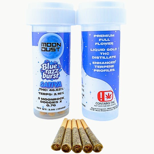 MOON DUST - 3.5G MOONROCK DOGGIES - BLUE RAZZ BURST - 1
