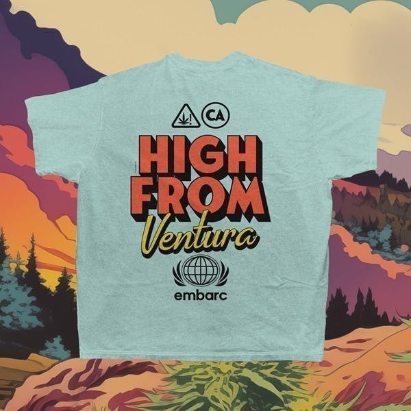 Embarc Brand - EMBARC - HIGH FROM VENTURA PREMIUM T-SHIRT SHORT SLEEVE DUSTY BLUE [XL] - 1