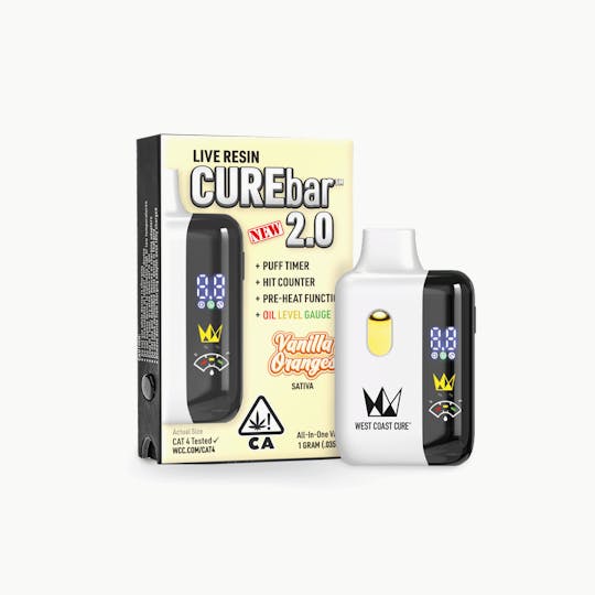 West Coast Cure - Vanilla Oranges - 1G AIO Live Resin CUREbar 2.0 - 1