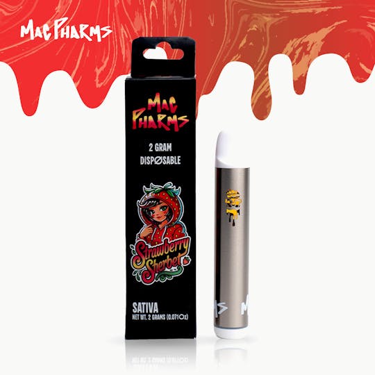 Mac Pharms - Strawberry Sherbet - 2g Disposable Vape Pen - 1