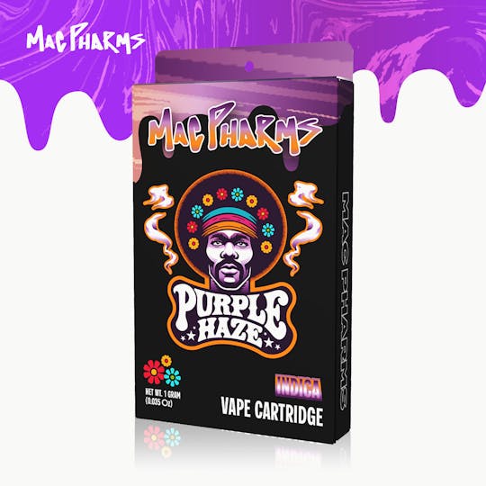 Mac Pharms - Purple Haze - 1g Vape Cart - 1