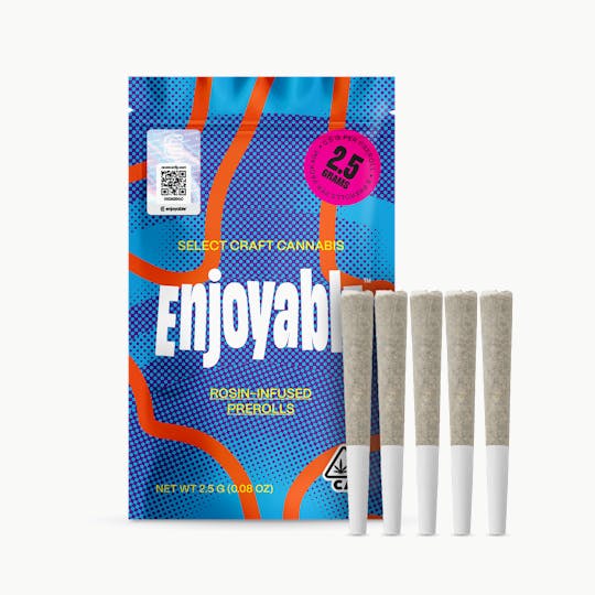 Enjoyable - Enjoyable Rosin-Infused 5 Pack Prerolls - Bolo Runtz 2.5g - 1