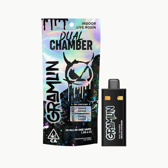Gramlin - Shake Shack - Dual Chamber Live Rosin AIO Vape 1g - 1