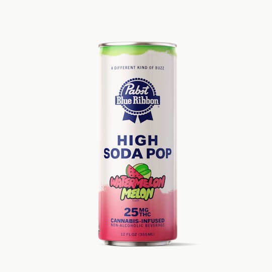 Pabst (PBR) - PABST | Cannabis Infused High Soda Pop - Watermelon Melon | 25mg | Single - 1