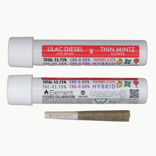 Element - Element Live Resin Joint 1g - Thin Mintz x Lilac Diesel - 1