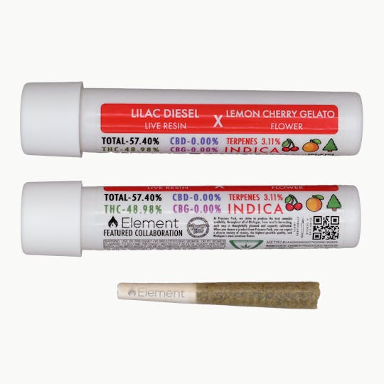 Element - Element Live Resin Joint 1g- Lemon Cherry Gelato x Lilac Diesel - 1
