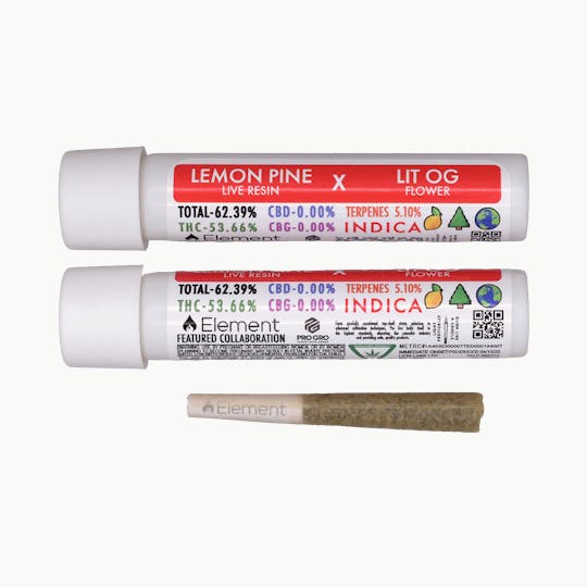 Element - Element Live Resin Joint 1g- Lit OG x Lemon Pine - 1