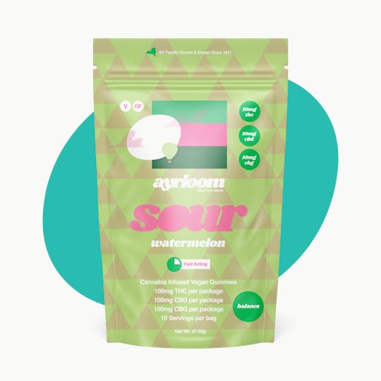 ayrloom - Ayrloom | Sour Watermelon 1:1:1 | 10MG THC : 10MG CBD : 10MG CBG 10 Pack - 1