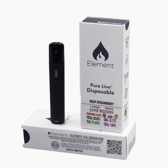 Element - Element Live Rosin Disposable 0.5g - Trop Strawberry - 1