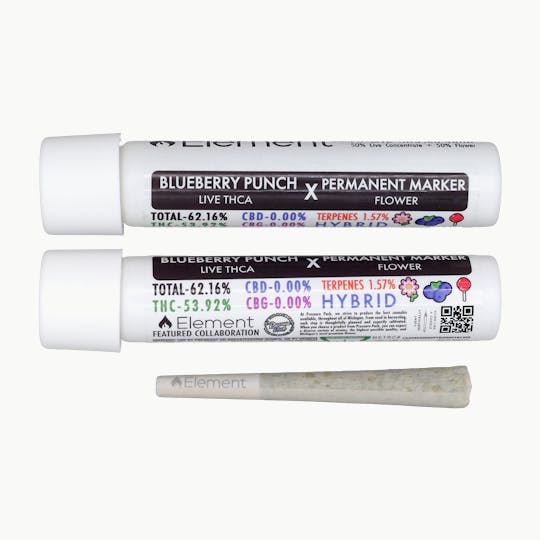 Element - Element Live THCA Joint 1g - Permanent Marker x Blueberry Punch - 1