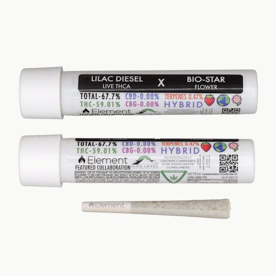 Element - Element Live THCA Joint 1g - Bio-Star x Lilac Diesel - 1