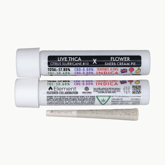 Element - Element Live THCA Joint 1g - Sherb Cream Pie x Citrus Slurricane #10 - 1
