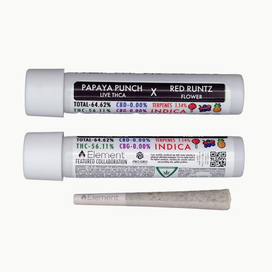 Element - Element Live THCA Joint 1g- Red Runtz x Papaya Punch - 1