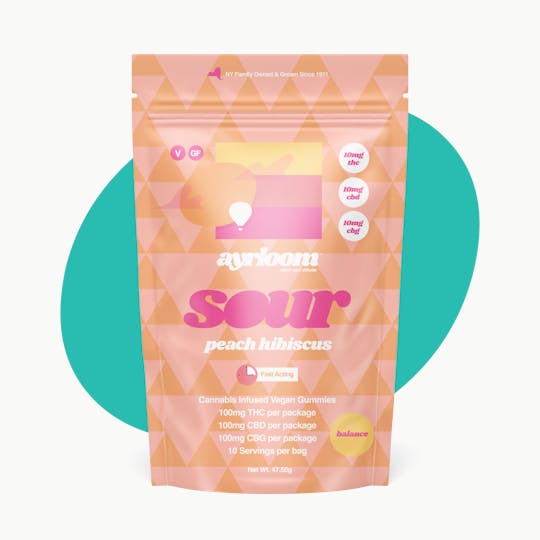 ayrloom - Ayrloom | Sour Peach Hibiscus 1:1:1 | 10MG THC : 10MG CBD : 10MG CBG 10 PK - 1