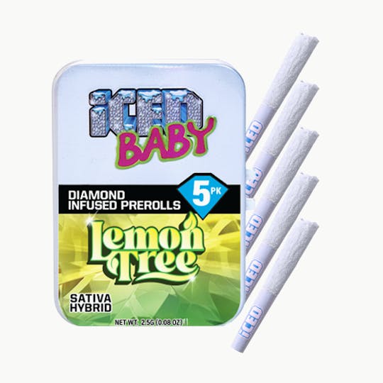 ICED - ICED - Infused Preroll - 0.5g 5pk - Lemon Tree - 1