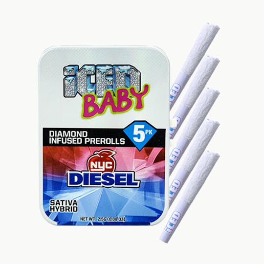 ICED - ICED - Infused Preroll - 0.5g 5pk - NYC Diesel - 1