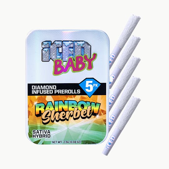 ICED - ICED - Infused Preroll - 0.5g 5pk - Rainbow Sherbet - 1