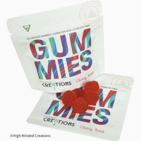 High Minded - Cherry Bomb Gummies - High Dose 4 x 50mg - 1