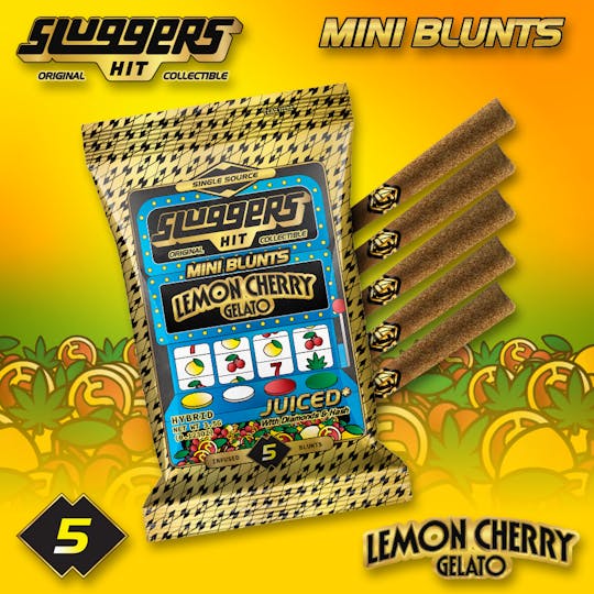 Sluggers Hit - Sluggers - Infused Mini Blunts - 3.5g 5pk - Lemon Cherry Gelato - 1