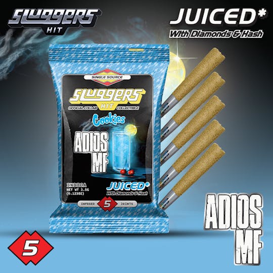Sluggers Hit - Sluggers X Cookies - Infused Preroll - 3.5g 5pk - Adios MF - 1