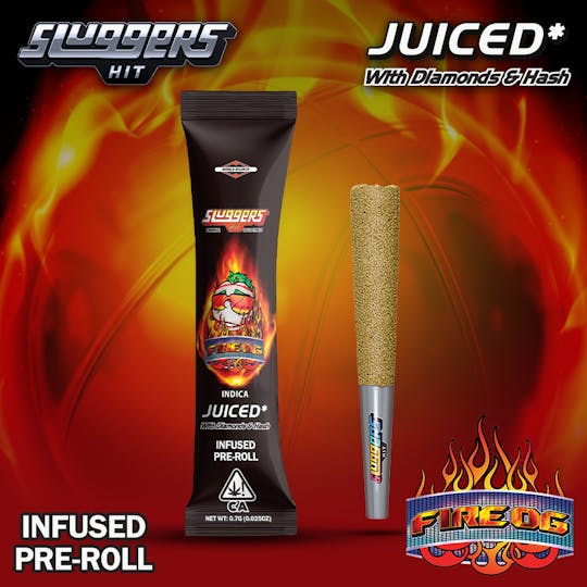 Sluggers Hit - Sluggers - Infused Preroll - 0.7g 1pk - Fire OG - 1
