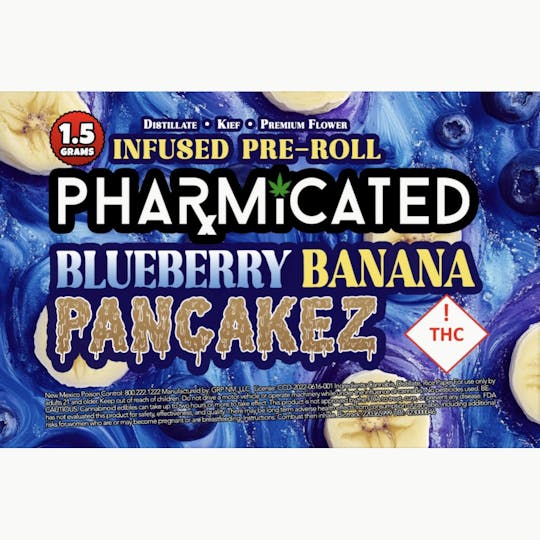 Pharmicated - INFUSED - PhD 1.5g Pre-Roll - Blueberry Banana Pancakez (I) - 1