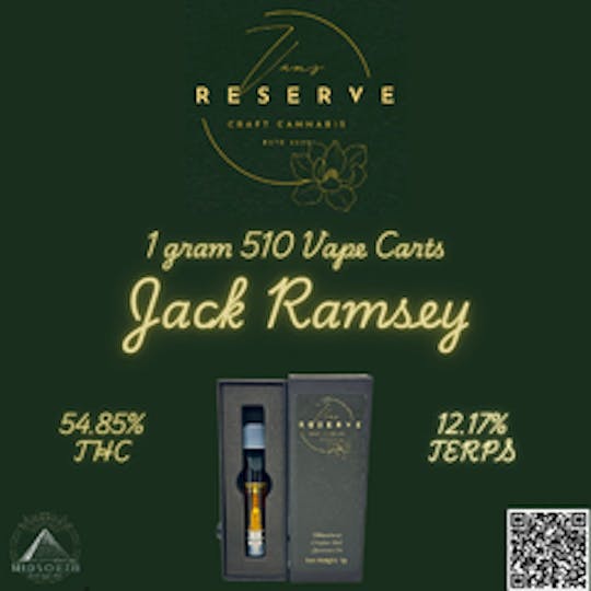MidSouth Extracts - Van's Reserve - Jack Ramsey - 1g 510 - Full Spectrum - 1