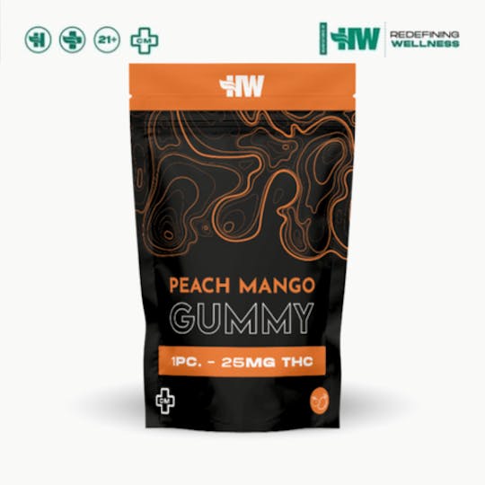 Health Weed - HW Gummy Peach Mango 25mg - 1