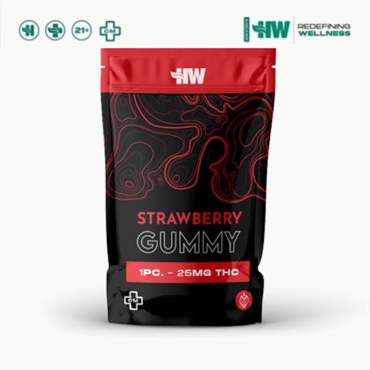 Health Weed - HW Gummy Strawberry 25mg - 1