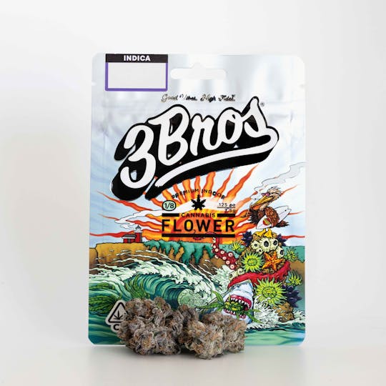3 Bros Grow - 3 Bros | Indoor Flower | 3.5g | LCG | Indica - 1