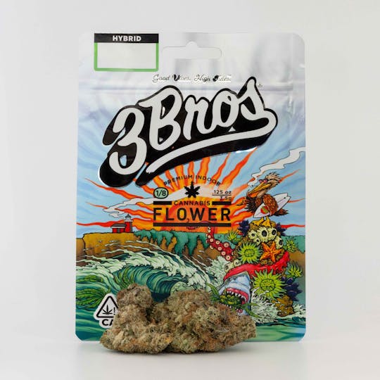 3 Bros Grow - 3 Bros | Indoor Flower | 3.5g | UPZD Runtz | Hybrid - 1