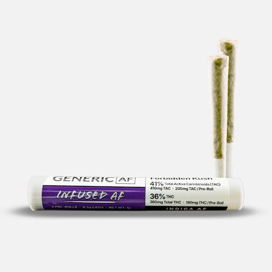 Generic AF - Generic Pre-Rolls | Indica AF | Infused AF: Forbidden Kush - 1