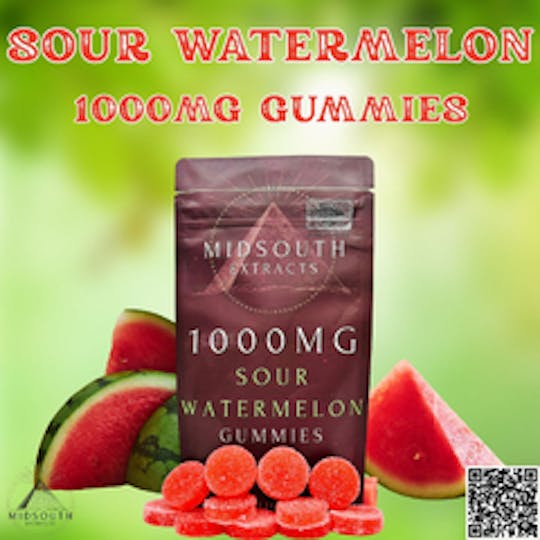 MidSouth Extracts - Gummies - 1000mg - Sour Watermelon - 1